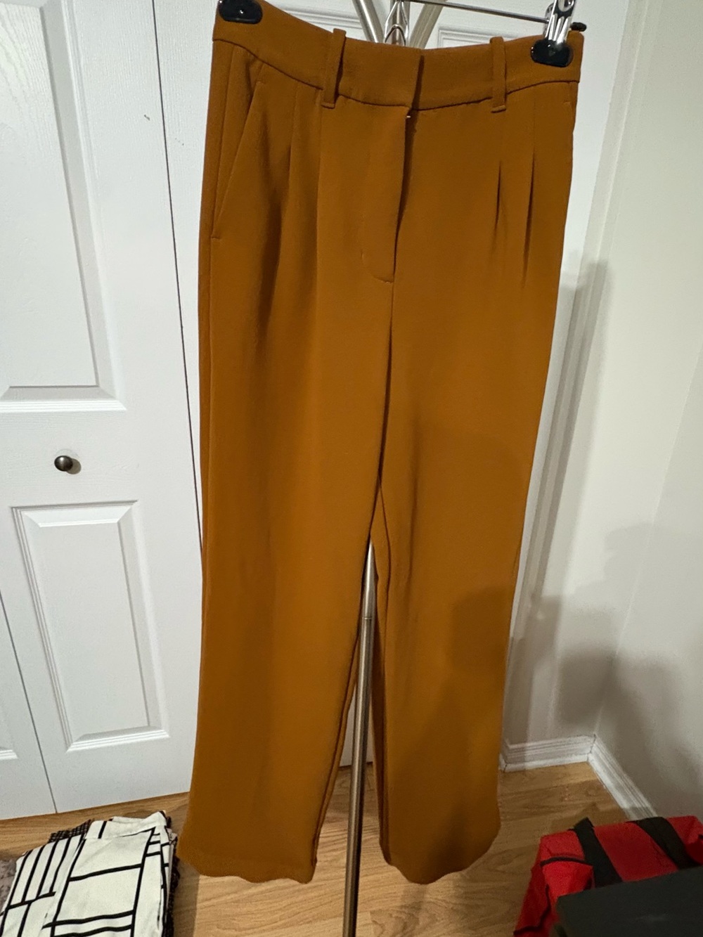 Wilfred High-Waist Wide Leg Pants in Mustard Brown